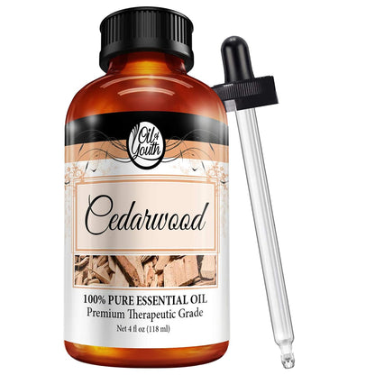 Oil of Youth Cedarwood Essential Oil 4oz | Premium Cedarwood Oil
