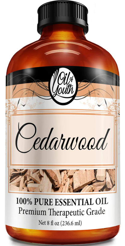 Oil of Youth Cedarwood Essential Oil 8oz | Diffuser & Skincare