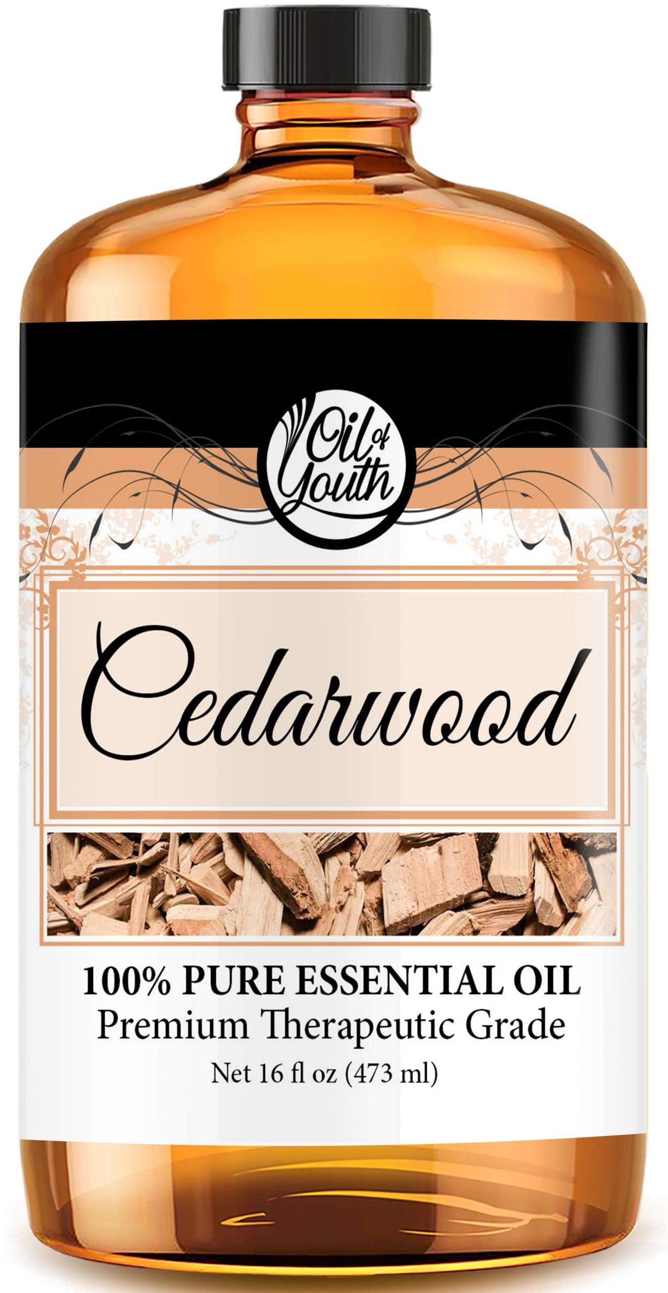Oil of Youth Cedarwood Essential Oil - 16oz Bulk for Aromatherapy