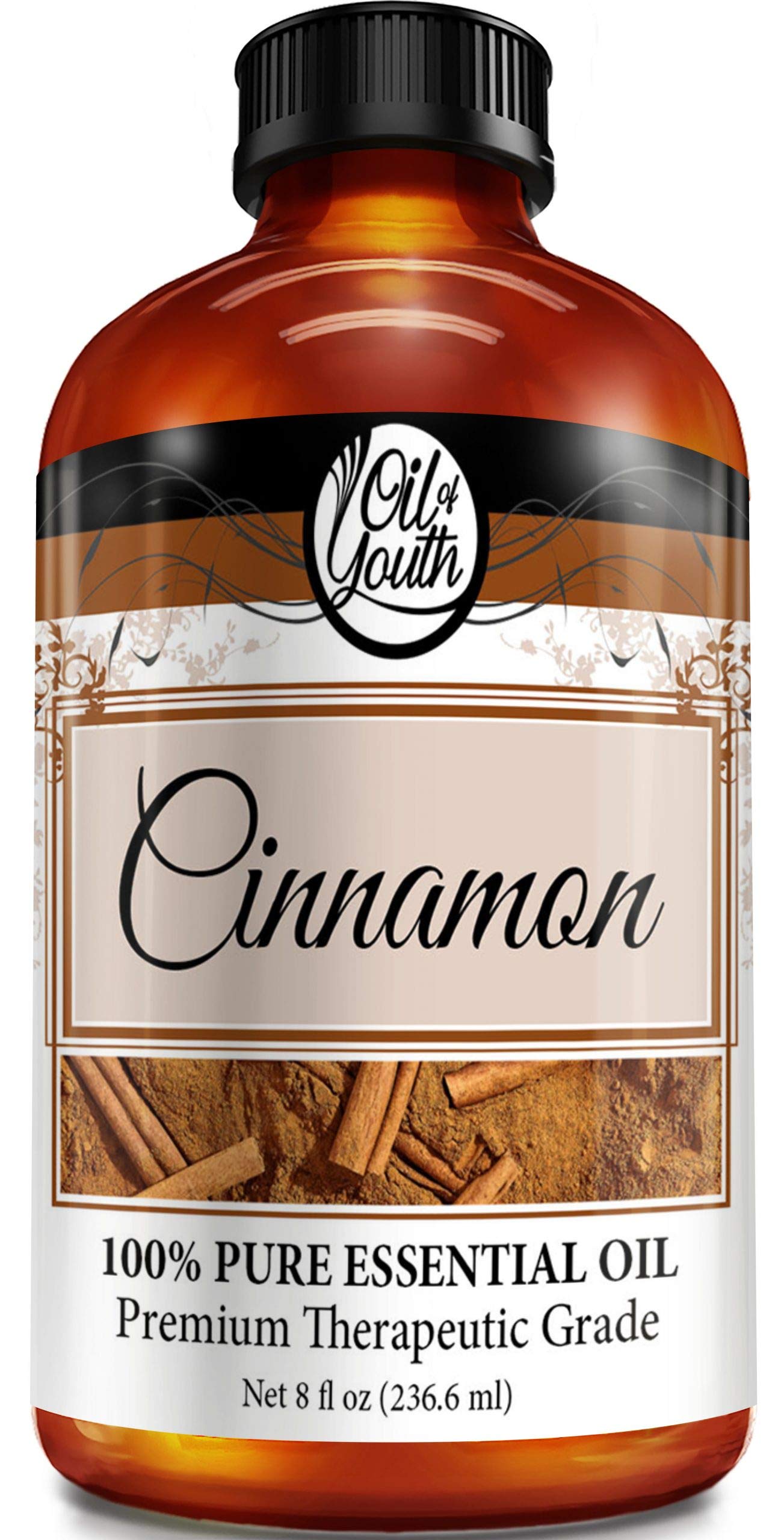 Oil of Youth Cinnamon Essential Oil 8oz for Aromatherapy | Premium Grade