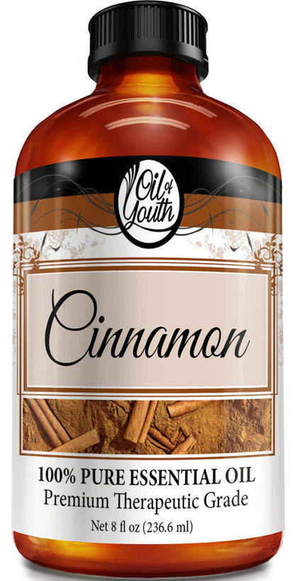 Oil of Youth Cinnamon Essential Oil 8oz for Aromatherapy | Premium Grade