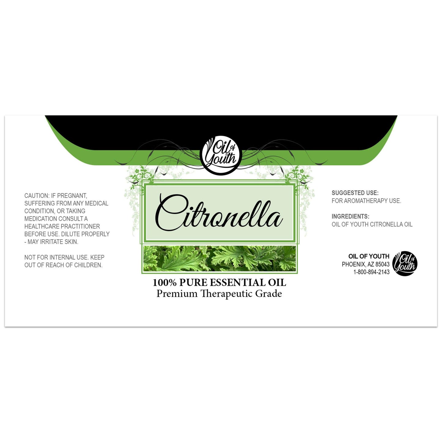 Oil of Youth Citronella Essential Oil (16oz Bulk) – Pure Aromatherapy for Relaxation, Mood, Diffusers & Candles