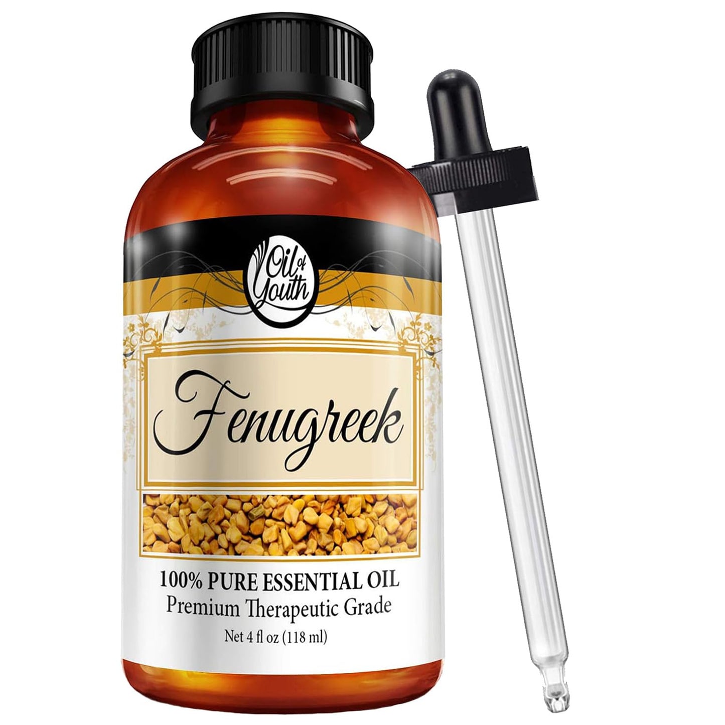Oil of Youth Fenugreek Essential Oil – Pure Fenugreek Oil – 4 oz