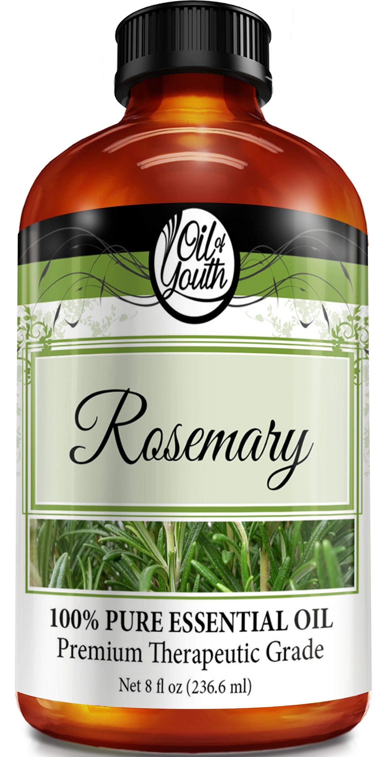 Oil of Youth 8oz Rosemary Essential Oil Bulk - Premium-Grade