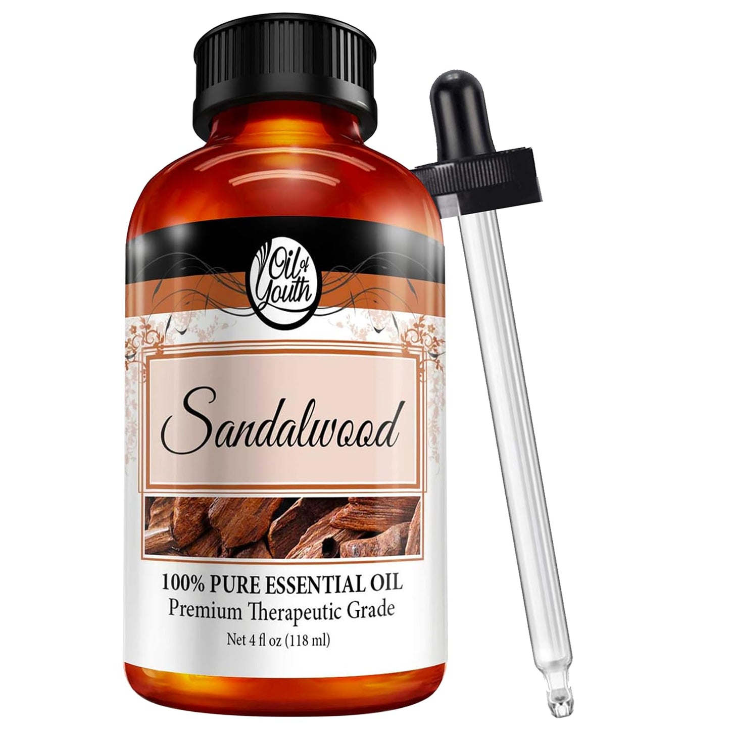 Oil of Youth Sandalwood Essential Oil - Therapeutic Grade, 4 fl oz