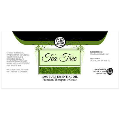 Oil of Youth Tea Tree Essential Oil - 8 Fl Oz Bulk | Pure, Diffuser-Quality