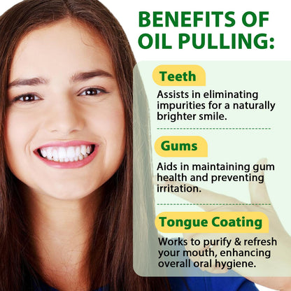 2 Pack Coconut Mint Oil Pulling Mouthwash 4.2 fl oz – Fresh Breath & Tongue Scraper