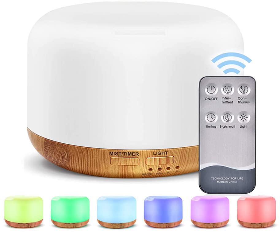 Oil Diffuser Humidifier 300ML – Ultrasonic Aroma Diffuser with Remote