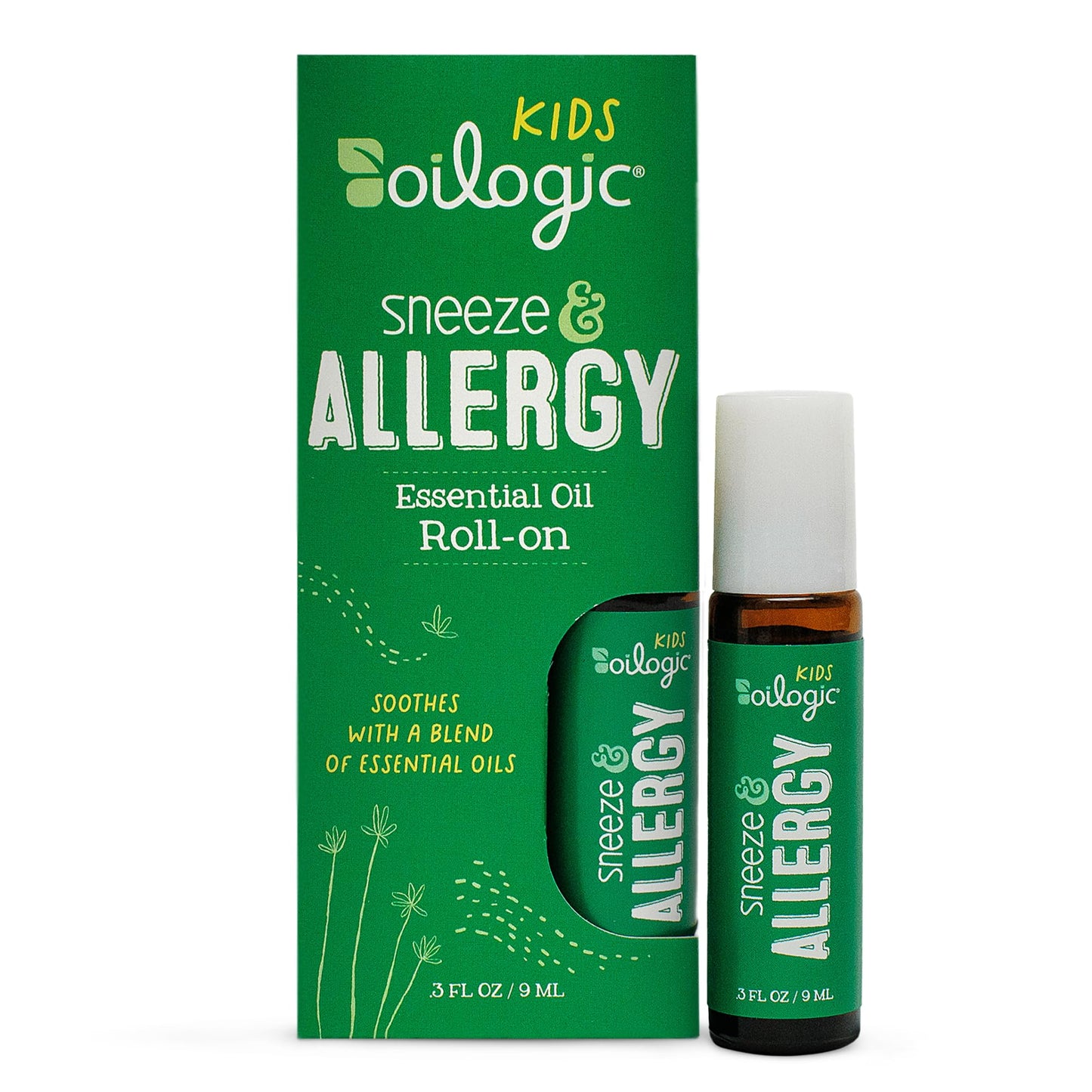 Oilogic Kids Sneeze & Allergy Roll-On – Gentle Pediatric Essential Oils 0.3 oz