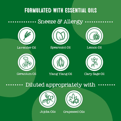 Oilogic Kids Sneeze & Allergy Roll-On – Gentle Pediatric Essential Oils 0.3 oz