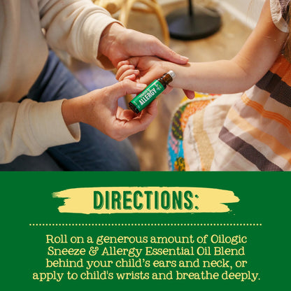 Oilogic Kids Sneeze & Allergy Roll-On – Gentle Pediatric Essential Oils 0.3 oz