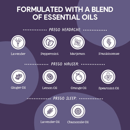 Oilogic Prego Roll-On Essential Oil Set - 3 x 0.3 oz for Pregnancy