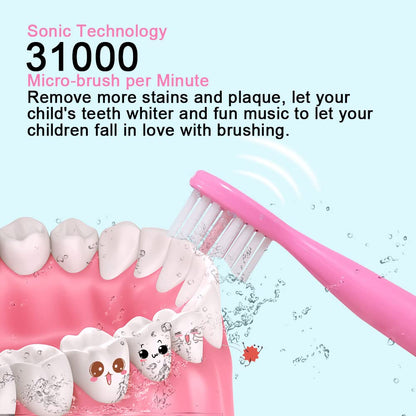 OJV 8620 Musical Kids Toothbrush – 3 Modes, 2-Min Timer, Pink