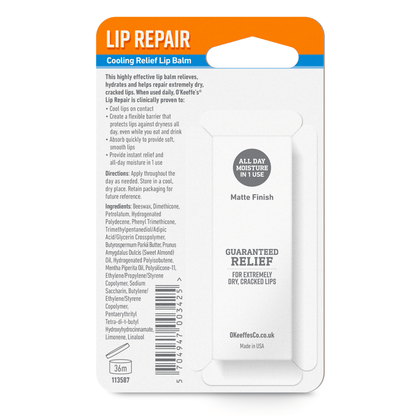 O'Keeffe's Lip Balm Repair Stick Cooling 4.2g