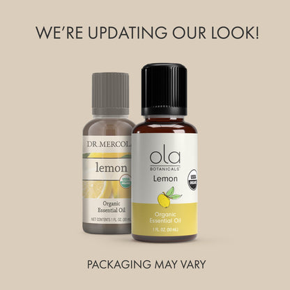 Ola Botanicals Organic Lemon Essential Oil (1 Fl. Oz.) — Cleansing & Soothing | USDA Organic | Dr. Mercola