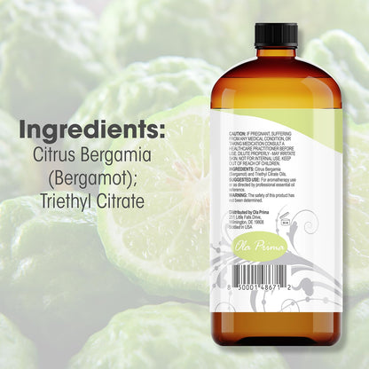 Ola Prima Oils Bergamot Essential Oil 16oz | Therapeutic Grade