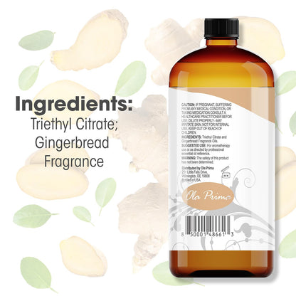 Ola Prima Ginger Essential Oil (16 oz Bulk) – Therapeutic Grade for Aromatherapy, Diffusers, Cleaning, Lotions, Bath Bombs, Scrubs, & Candles