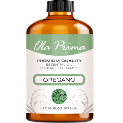 Ola Prima 16 oz Oregano Essential Oil Big Bottle | Therapeutic Grade