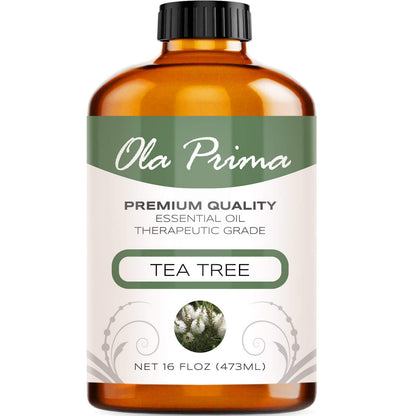 Ola Prima 16oz Tea Tree Essential Oil – Therapeutic Grade Bulk for Soap & Candle Making