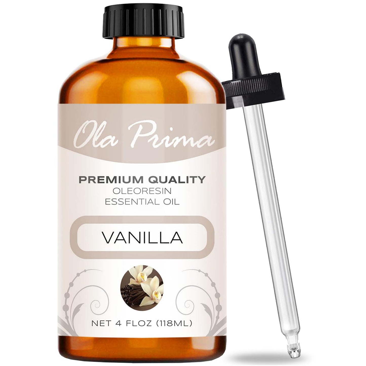 Ola Prima Oils Vanilla Essential Oil 4 oz – Diffuser, DIY & Skin
