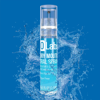 Olabs Dry Mouth Spray – Sugar Free, Alcohol Free Mint with Xylitol, 2 Pack Travel Size