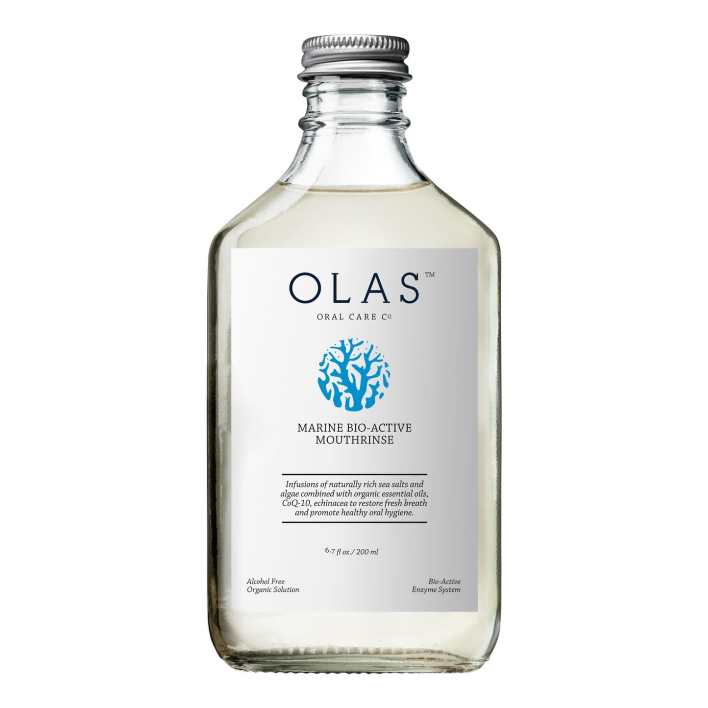 Olas Alcohol Free Mouthwash – Marine Bio-Active Rinse (Fluoride Free, 200 ml)
