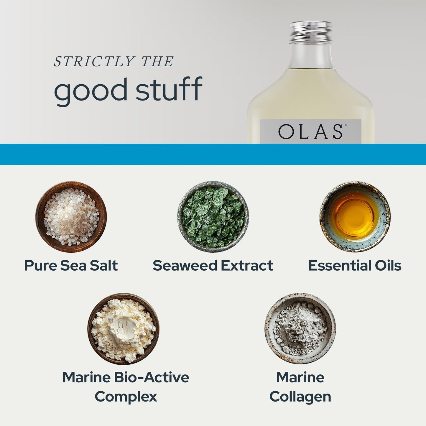 Olas Alcohol Free Mouthwash & Rinse – Marine Bio-Active, Fluoride Free (3 x 1 fl oz)