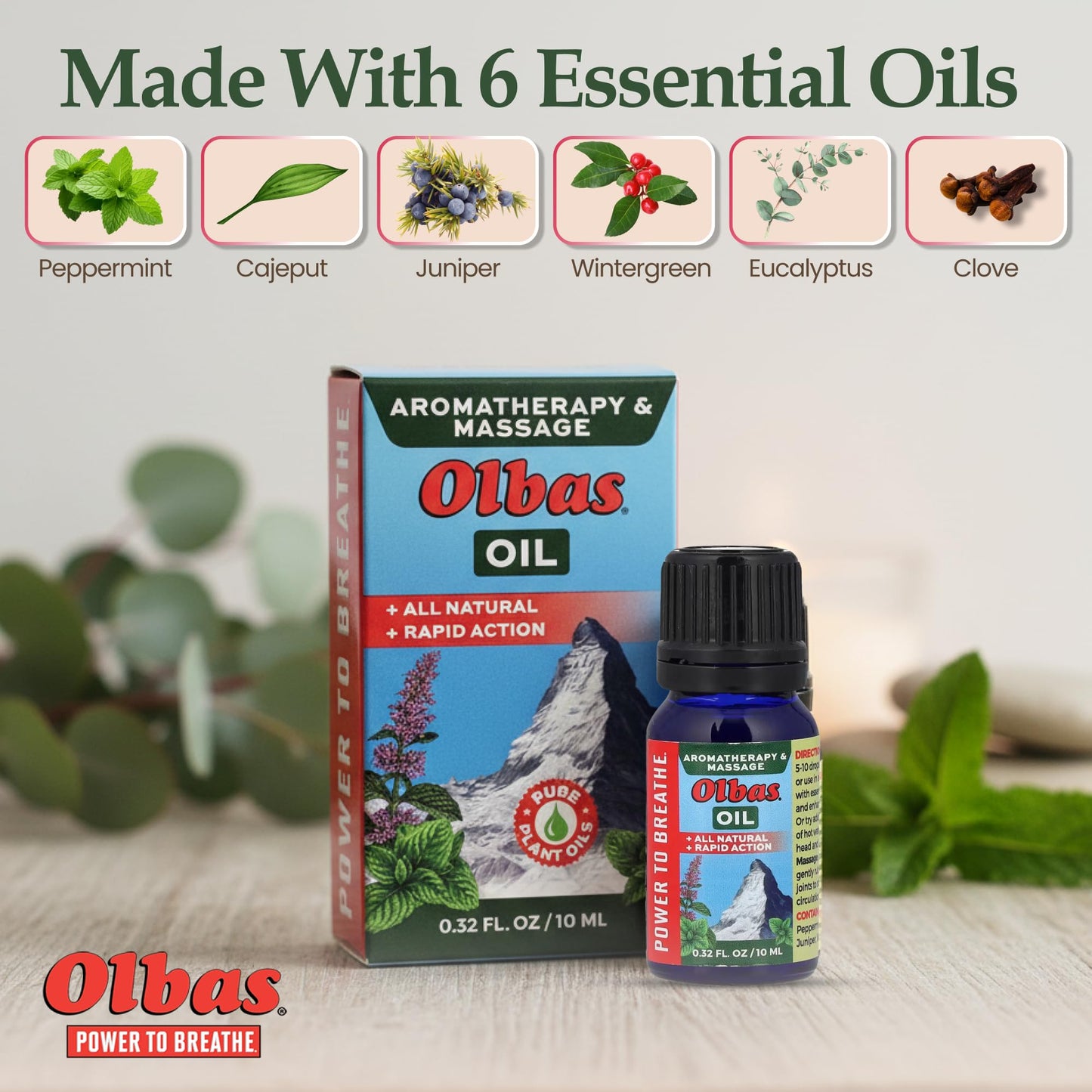 Olbas Massage and Aromatherapy Oil 0.32 Fl Oz – Swiss Herbal Remedies for Muscle Relaxation & Pain Relief