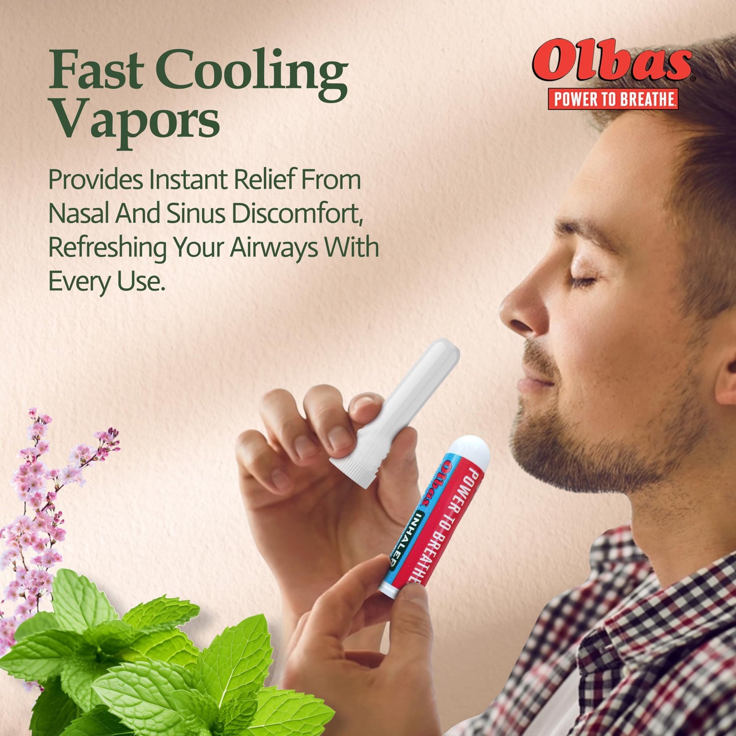 Olbas Inhaler Aromatherapy (285 mg) — Pocket-Sized Natural Essential Oil Inhaler for Clear Breathing
