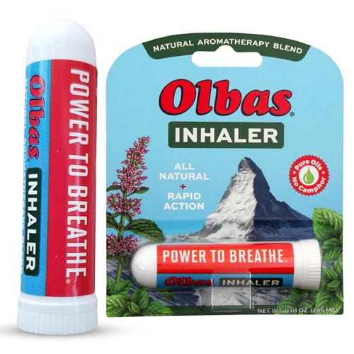 Olbas Inhaler Aromatherapy (285 mg) — Pocket-Sized Natural Essential Oil Inhaler for Clear Breathing