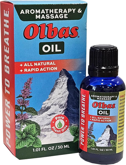 Olbas Massage and Aromatherapy Oil – 1.01 fl oz | Swiss Herbal Remedies for Muscle Relief