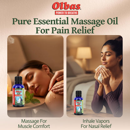 Olbas Massage and Aromatherapy Oil – 1.01 fl oz | Swiss Herbal Remedies for Muscle Relief