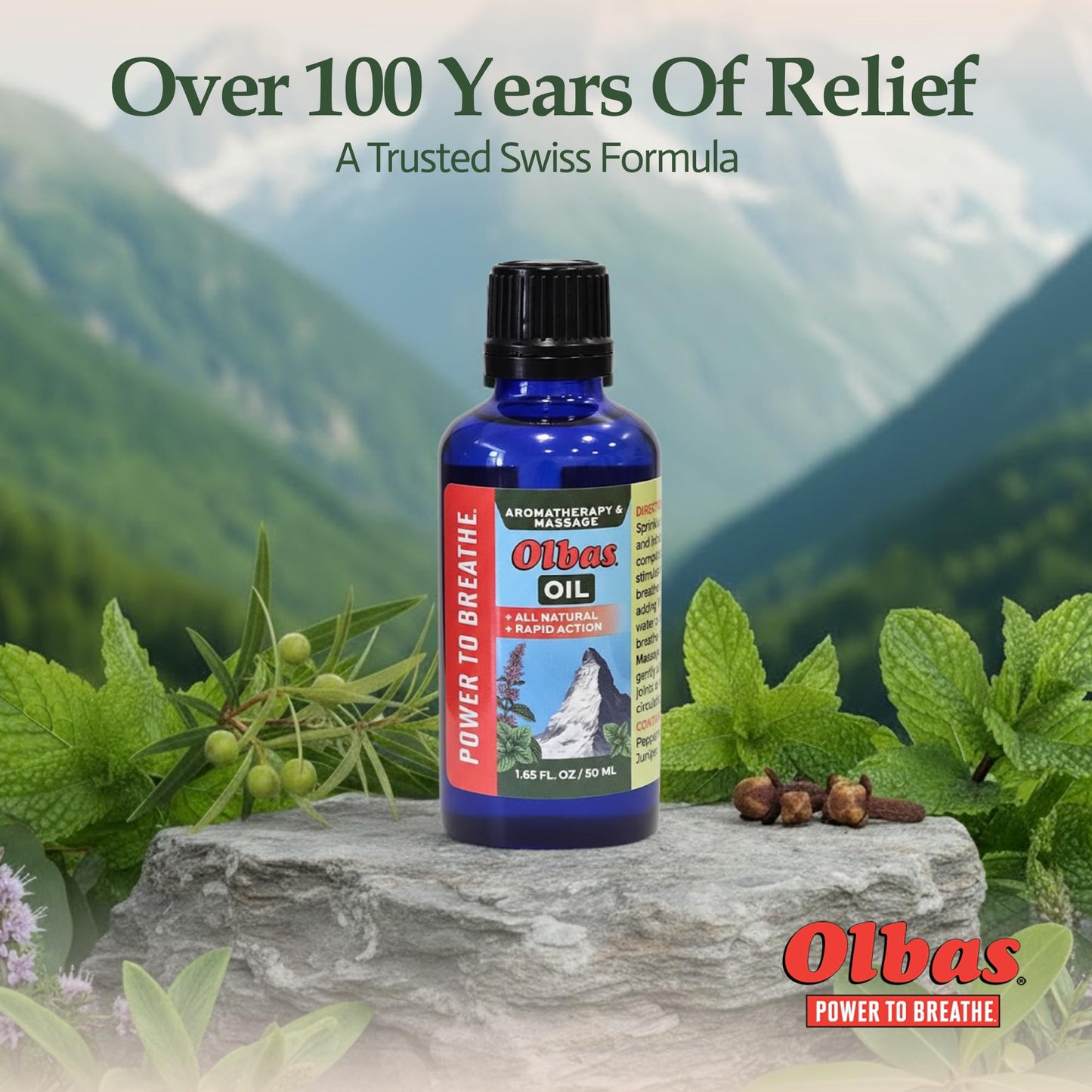 Olbas Massage and Aromatherapy Oil - 1.65 Fl Oz | Swiss Herbal Remedies for Muscle Relaxation & Pain Relief