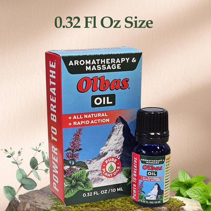 Olbas Massage and Aromatherapy Oil 0.32 Fl Oz – Swiss Herbal Remedies for Muscle Relaxation & Pain Relief