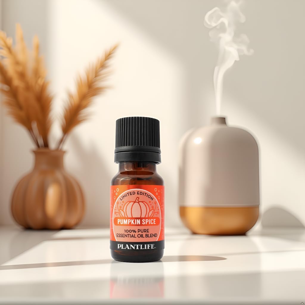 Plantlife Pumpkin Spice Aromatherapy Essential Oil Blend - 100% Pure Therapeutic Grade - Made in California