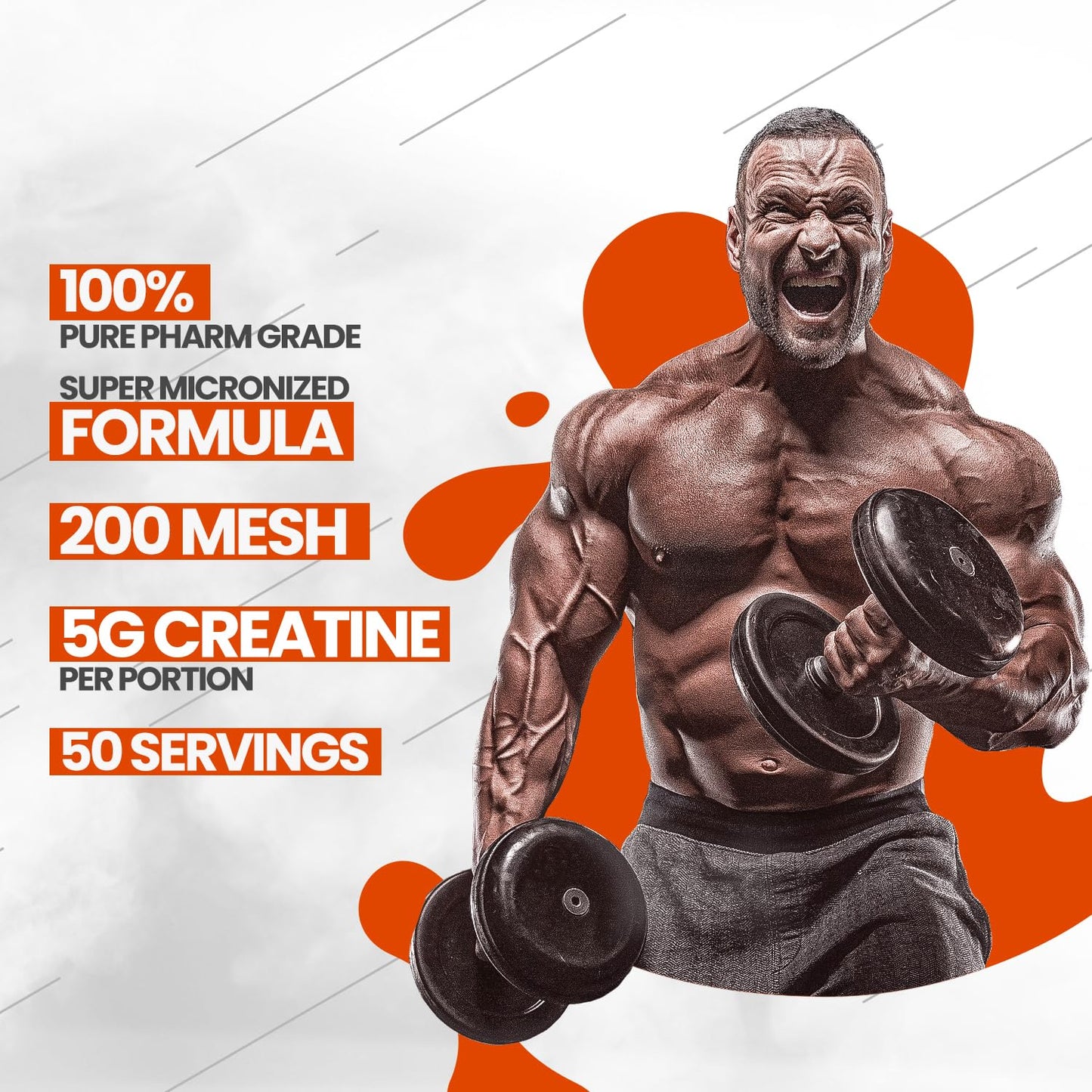 OLIMP Creatine Monohydrate Powder – Micronized, High Purity (50 Servings)
