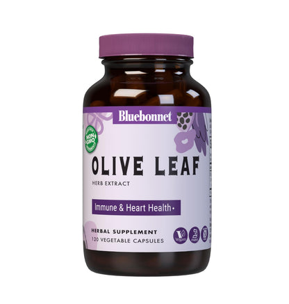 BlueBonnet Nutrition Olive Leaf Herb Extract - Immune & Heart Health Support, 120 Veg Capsules | Gluten-Free, Soy-Free, Kosher, Non-GMO, Vegan
