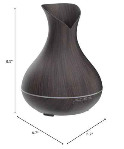 OliveTech Aroma Essential Oil Diffuser 400ml – Wood Grain Ultrasonic Humidifier