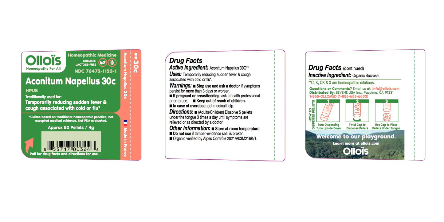 OLLOIS Aconitum Napellus 30C – Organic, Lactose-Free Homeopathic Medicine | 80 Pellets