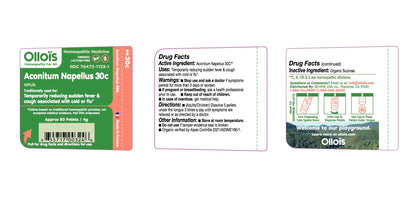 OLLOIS Aconitum Napellus 30C – Organic, Lactose-Free Homeopathic Medicine | 80 Pellets