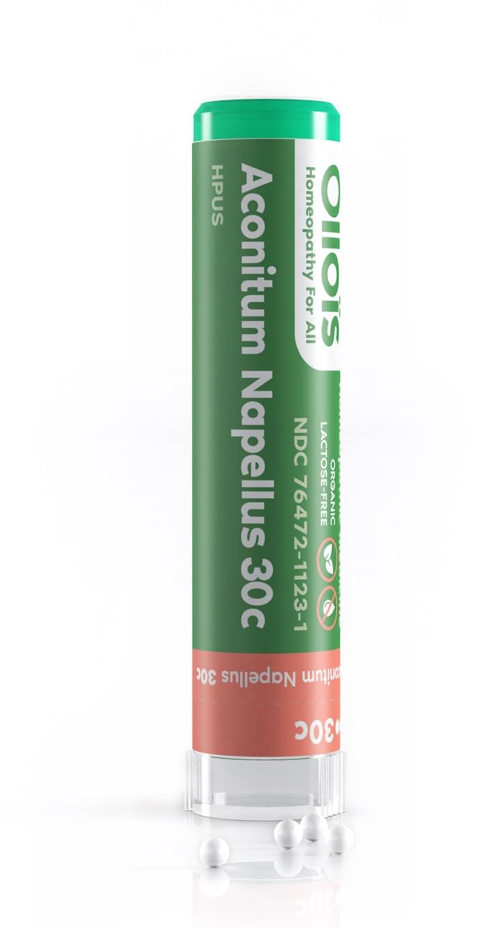 OLLOIS Aconitum Napellus 30C – Organic, Lactose-Free Homeopathic Medicine | 80 Pellets