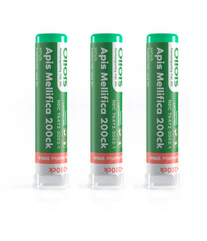 OLLOIS Apis Mellifica 200ck – Organic, Lactose-Free Homeopathic Medicine (Pack of 3)