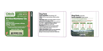 OLLOIS Arnica Montana 12C Organic – Vegan, Lactose-Free Homeopathic Medicine for Surgery | 80 Pellets