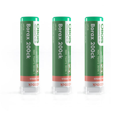 OLLOIS Borax 200ck – Organic, Lactose-Free, Kosher Homeopathic Medicine (Pack of 3)