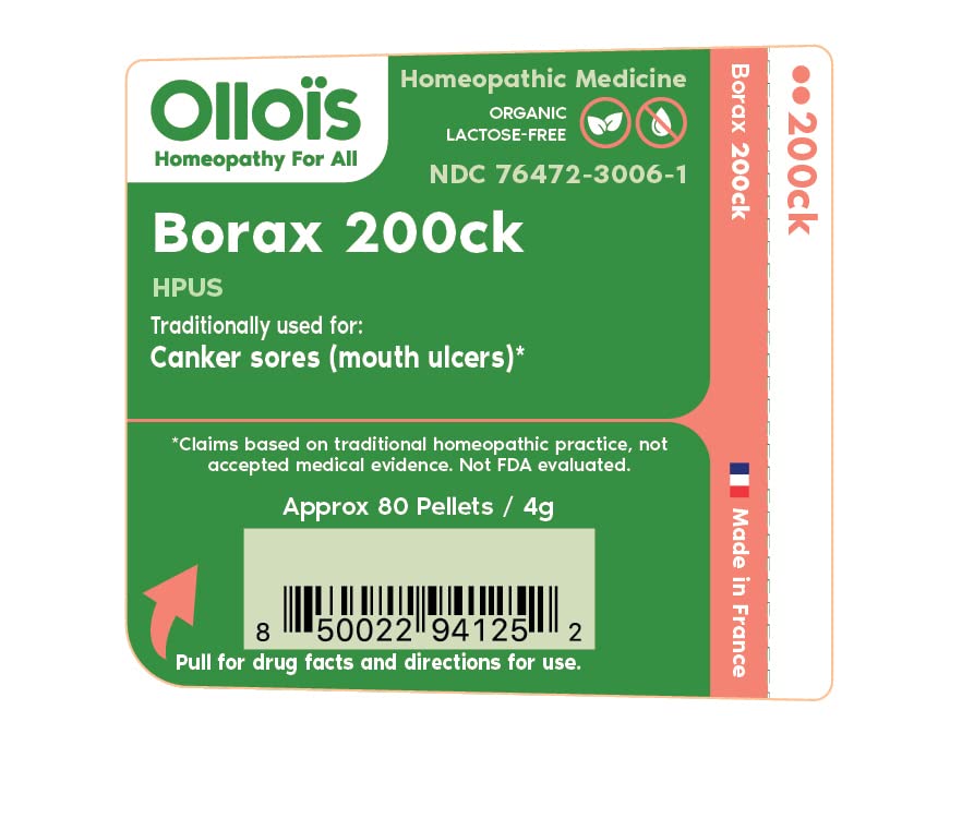 OLLOIS Borax 200ck – Organic, Lactose-Free, Kosher Homeopathic Medicine (Pack of 3)