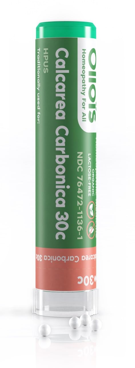 OLLOIS Calcarea Carbonica 30c Organic – Lactose-Free Homeopathic Medicine, 80 Pellets (Pack of 1)