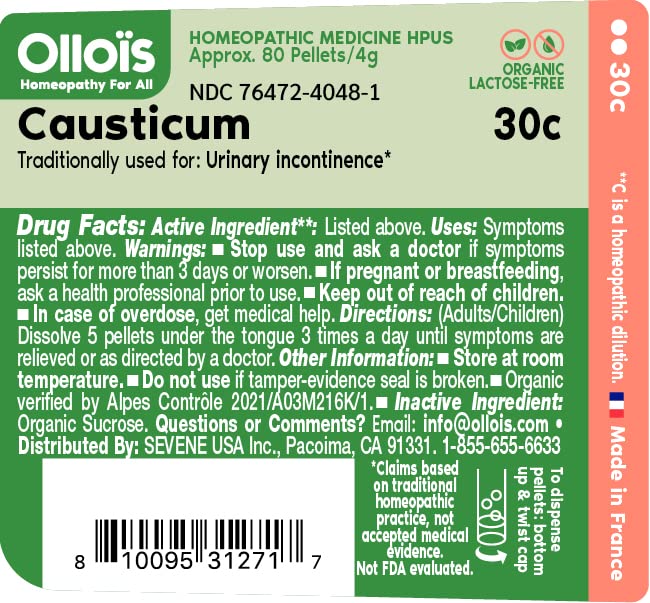 OLLOIS Causticum 30c – Organic, Lactose-Free, Vegan Homeopathic Medicine (80 Pellets, Pack of 1)