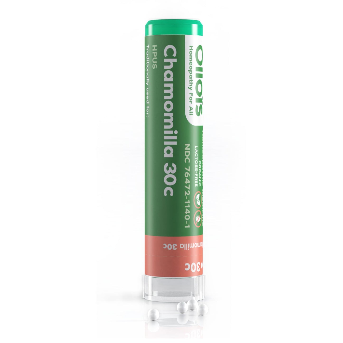 OLLOIS Chamomilla 30c Organic Lactose-Free Homeopathic Medicine – 80 Pellets