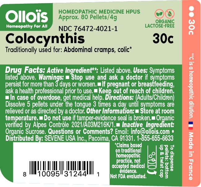 OLLOIS Colocynthis 30c Organic – Lactose-Free, Vegan Homeopathic Medicine | 80 Pellets