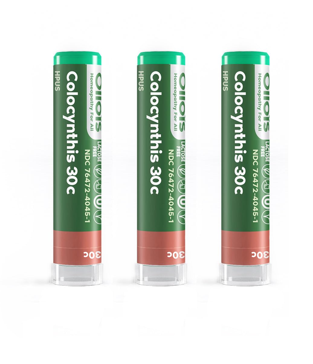 OLLOIS Colocynthis 30c Organic - Lactose-Free Vegan Homeopathic Medicine (Pack of 3)